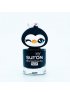 Peel Off Nail Polish Black & Gold with Penguin Ring