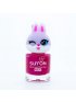 Peel Off Nail Polish Dark Purple with Bunny Ring