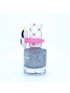 Peel Off Nail Polish Glitter Silver with Panda Ring