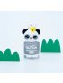 Peel Off Nail Polish Glitter Silver with Panda Ring
