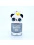 Peel Off Nail Polish Glitter Silver with Panda Ring