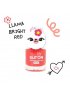 Peel Off Nail Polish Bright Red with llama Ring