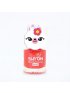 Peel Off Nail Polish Bright Red with llama Ring