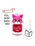Peel Off Nail Polish Pearl Dark Red with Fox Ring