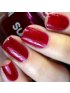 Peel Off Nail Polish Pearl Dark Red with Fox Ring