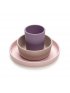 3 Piece Silicone Feeding Set (Purple / Grey / Pink)