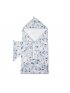 Hooded Towel Set - Ink Floral