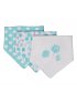 3 Pack Bandana Bib - Watercolour Floral Aqua
