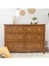 Kalani 6 Drawer Double Wide Dresser Chestnut