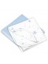 Flannel Receiving Blanket 2 Pack - Blue Solid/Stars