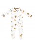 Printed Zippered Footie - Moo
