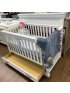 Langford 4 in 1 Crib with Storage Drawer - Warm White Open Box