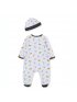 Jungle Pals Footie and Hat - Grey