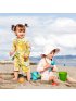 Long Sleeve One Piece UV Jumpsuit - Strawberry