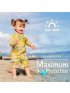 Long Sleeve One Piece UV Jumpsuit - Strawberry