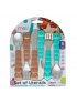 6 piece Utensil Set - Shark/Bear