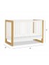 Nantucket 3-in-1 Convertible Crib with Toddler Kit - White/Honey Open Box