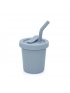 Silicone Straw Cup 6 oz - Lily Blue
