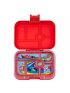 Original 6 Compartment - Roar Red with Race Cars Tray