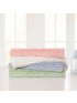 Double Layer Feathered Faux Fur Blanket - Blue