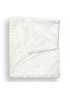 Double Layer Feathered Faux Fur Blanket - White