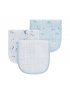 Muslin Burp Cloth 3 Pack - Blue