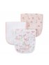 Muslin Burp Cloth 3 Pack - Pink