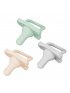HappyPaci One-Piece Silicone Pacifier 3 Pack - Gray/Green/Ecru