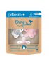 HappyPaci One-Piece Silicone Pacifier 3 Pack - Lt. Pink/Pink/White