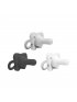 HappyPaci One-Piece Silicone Pacifier 3 Pack - Gray/Black/White
