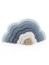 Rainbow Puzzle Cloud - Blue