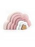 Rainbow Puzzle Cloud - Pink