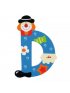 Clown Wooden Letter - D