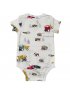 Short Sleeve Bodysuit - Happy Trucks