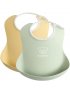 Baby Bib 2 Pack - Powder Yellow/Powder Green
