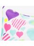 Begin to Swim Fab Arm Band - White Multi Hearts