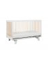 Hudson 3 In 1 Crib With Toddler Rail - White -Washed Natural
