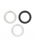 Beaded teether Rings - Gray/Black/White