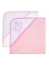2 Pack Hooded Towel Set - Pink