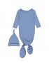 Knotted Gown and Hat - Sky Blue
