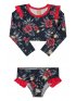 UV Protection Swimming Bikini - Night Floral