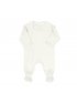 Zipper Modal Footie Cream