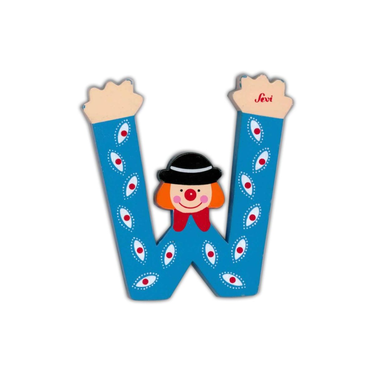 Clown Wooden Letter - W