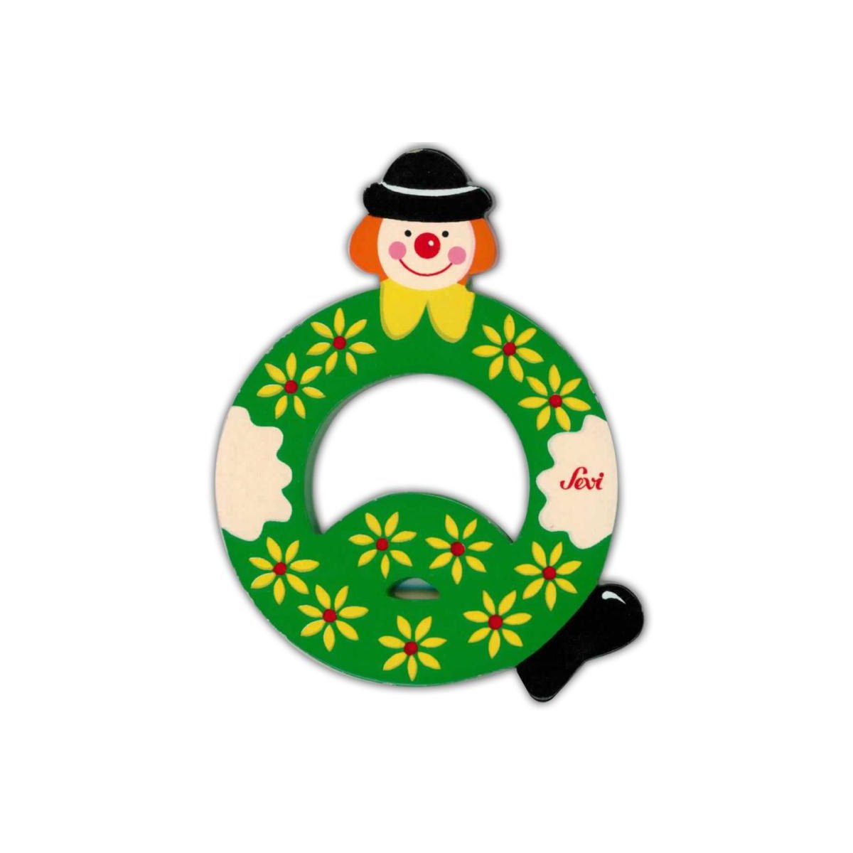 Clown Wooden Letter - Q