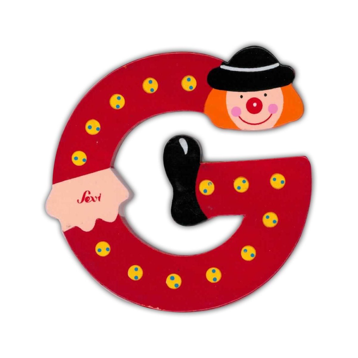 Clown Wooden Letter - G