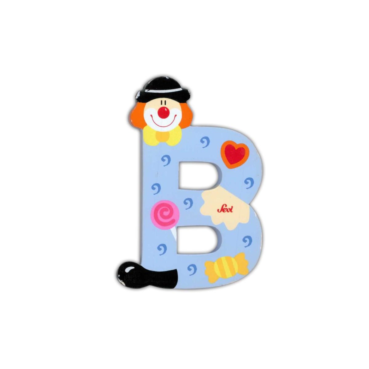 Clown Wooden Letter - B
