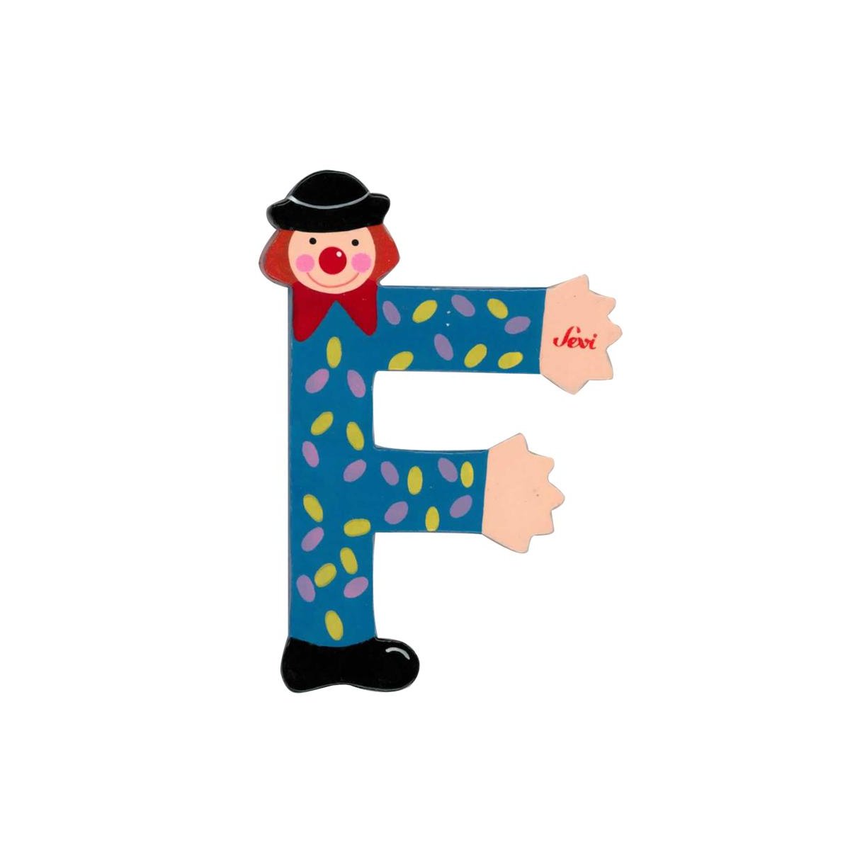 Clown Wooden Letter - F