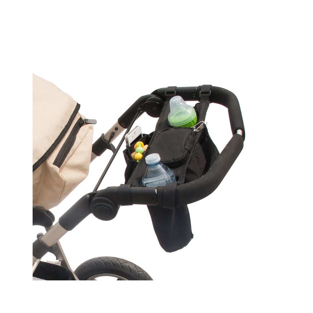 Stroller Caddy Parent Tray - Black