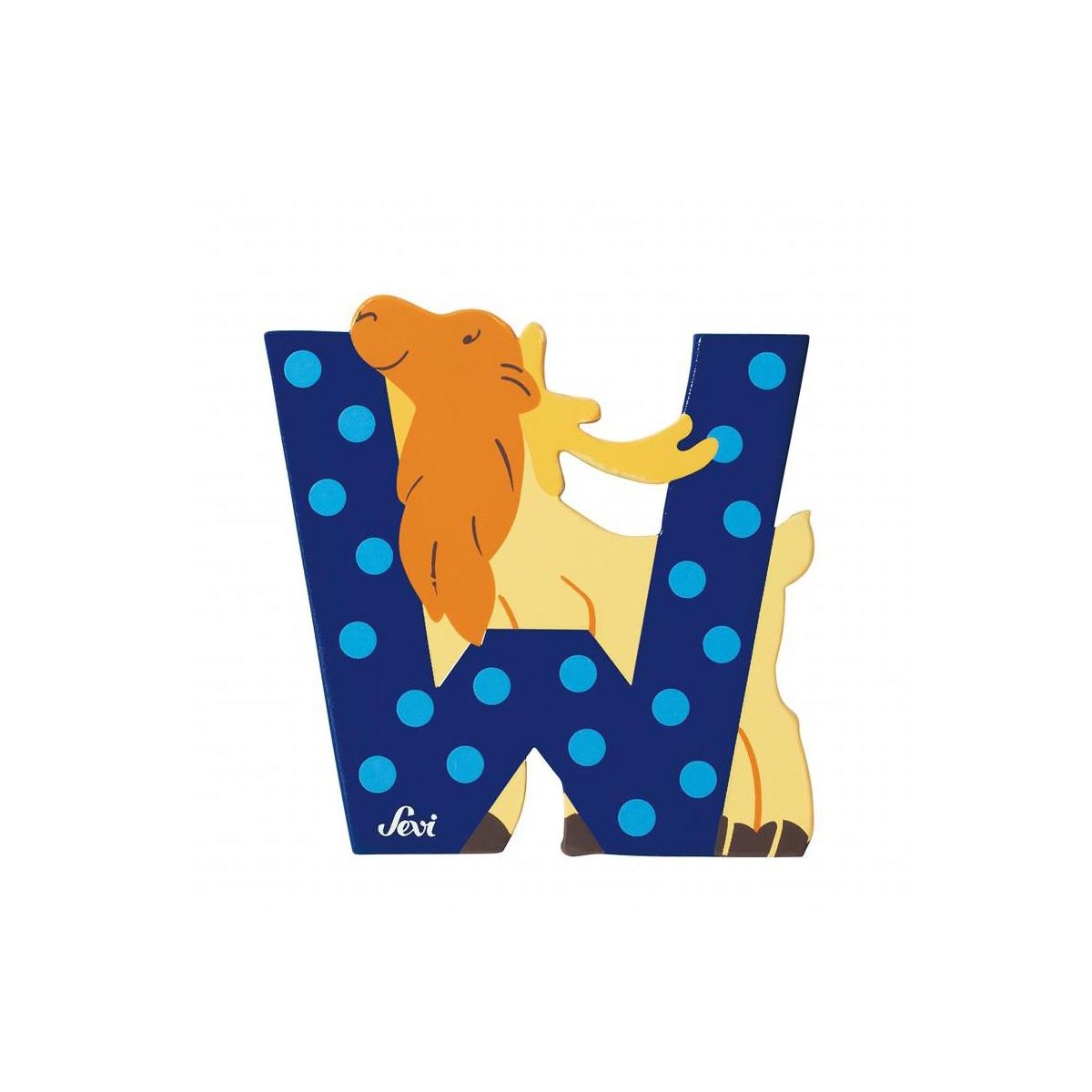 Animal Wooden Letter - W