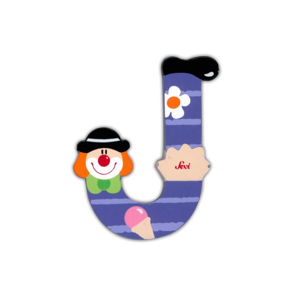 Clown Wooden Letter - J